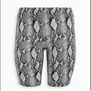 Torrid Size 0 Snake Print Biker Shorts